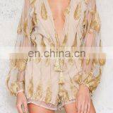 NO MOQ Fast Shipping Long Sleeve Dress Open Front Casual Sleeping Dresses thumbnail-2