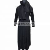 Women's Free Size Black Colour Lycra(Stretchable) With Diamond Stone Work & Embroidery Lace Work / Islamic Wear Burkha