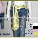 Solid Color Polyester Satin or Chiffon Sash Sacrf for Ladies thumbnail-1