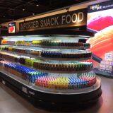 Supermarket Freezer Luxury Beverage Display Showcase