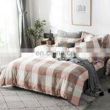 I@home Ins Nordic White Striped Print Cotton Duvet Bedsheets Bedding Set thumbnail-3
