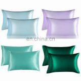 Low MOQ Polyester Durable Silky Smooth Decorative Satin Silk Pillowcase Set For Hair Skin thumbnail-7