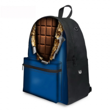 New Chocolate Series High Quality Canvas Schoolbags Students Backpack OEM Customized Logo thumbnail-3