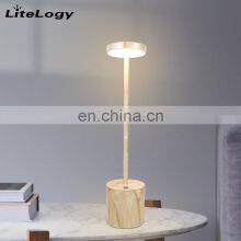 Bedroom decorative rechargebale cordless nordic ceramics table lamp