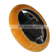 Car Steering Wheel Cover, Fur Wool Sheepskin Fleece Steering Cover  Car Steering wheel