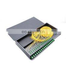 Manufacturing High Quality FTTH Rack Type PLC Splitter 1x2/ 1x4 1x8 1x16 PLC Splitter With Connectors SC/APC