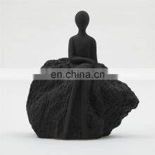 Modern White Hand Painting Gold Ceramic Luxury Girl Home Accessories Living Room Decoration thumbnail-2