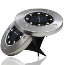 8 Pack Outdoor Solar Disc Light ,8 Led Garden Disk Light Outdoor Waterproof Solar Buried Light For PathwayPopular