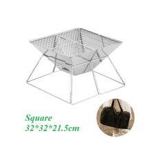 Outdoor Stainless Steel Folding Barbecue Grill thumbnail-2