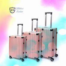  Wholesale Waterproof Travel Luggage ABS Material Suitcase Wide Trolley Luggage Box Set for Outdoor A