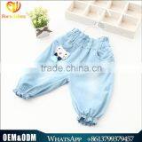 Wholesale Cartoon Cat Baby Girl Clothes 2016 New Summer Girl Light Color Jeans Lovely Little Girl Jeans thumbnail-1