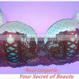 Plus Size Satin Bra W/Lace Up, High Quality Bra thumbnail-5