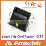 Amaxtek Black Desk Single Slot USB Smart Chip Card Reader thumbnail-3