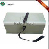 Magnetic Paper Folding Box With Ribbon Closure