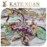 Indian Beaded Tulle Embroidery Bridal Laces Fabrics thumbnail-1