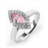 Marquise Shape Silver Plated Jewelry Ring