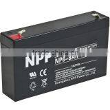 Chinese Manufacturer Npp Rechargeable Battery AGM Battery for Ups 6v8ah thumbnail-2