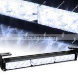 White 32 LED Car Emergency Traffic Advisor Hazard Flash Strobe Warning Light Bar