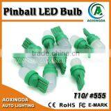 2014 Newest T10 194 W5W #555 ac 6.3v Pinball Led Bulb Non Ghosting Green