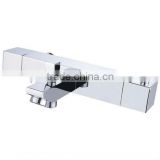 High Quality Brass Square Thermostatic Mixer, Chrome Finish and Wall Mounted