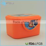 Custom Plastic bpa free kids lunch box with spoon and fork