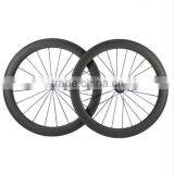 1 Pair of Carbon Fiber Road Wheelset Matte Finish 700C Carbon Wheels Clincher 60mm for Road Bicycle thumbnail-1