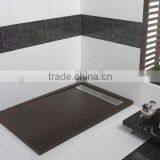 Exporting to Spain Flat Style Black Artificial Stone Resin Shower Tray Factory in Foshan thumbnail-1