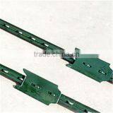 Black Bitumen Painted Metal Studded T Fence Post