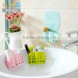 Space-saving Plastic Sink Caddy Organizer Magic sticker Kitchen Sponge Holder