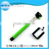 Logo Branded china colorful smartphone wired cable selfie monopod
