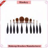 10PC/Set Pro Toothbrush Shaped Eyebrow Foundation Power Face Eyeliner Lip Oval Cream Puff Brushes Makeup Beauty Tools Set thumbnail-1