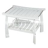 Bathroom Rubber Wood Waterproof Sanitary Table With Moistureproof Rack Shelf and Stainless Steel Wire Handle for Sanitary Ware thumbnail-1