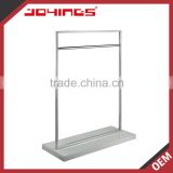 Simple and Clear Chrome Frame Baby Shop Garment Display Rack