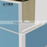 European Style Frosted Glass Partition Workstation With Overhead Cabinet thumbnail-5