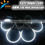 9-16V DC 131MM &145MM CCFL angel eyes super bright 8000K car head lamp angel eyes for BMW E46 Non projector