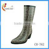 (CH-757~CH-762) 2015 High Heel Rubber Gum Boots Fashion Women Western Rain Boots