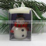Art Candle/ Christmas Snowman Candle/handmade Christmas Candle thumbnail-1