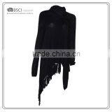 Black Irregular Women's Sweaters With Customized Design thumbnail-1