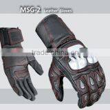 Motorbike leather Gloves PW-MSG2