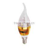 E14 3W Aluminium Shell Tailed LED Candle Light