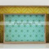 Yellow Handmade Wooden Tray thumbnail-3