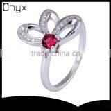 925 sterling silver red eye rabbit ring for women with ruby