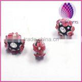 European large hole glass beads jewellery with flower