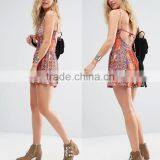 Adult Age Group Sleeveless Halter Printed Sexy Tight Backless Ladies Jumpsuit Fashion New Design thumbnail-1