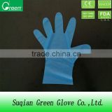 blue stretch polymer glove with medical grade