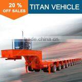 TITAN multi axle hydraulic steering low bed semi trailer , modular lowbed trailers