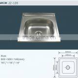 Cheap Single Bowl 50*50cm Stainless Steel Kitchen Sink JZ-120 thumbnail-2