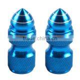 Motorcycle Universal Blue 2PS Helix Tire Valve Stem Caps Aluminum 26.2*8mm Motor thumbnail-1