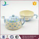 Wholesale Hand Painted Ceramic Tea Set for One in European Style thumbnail-2