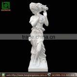 High Quality White Marble Female Garden Statue thumbnail-1